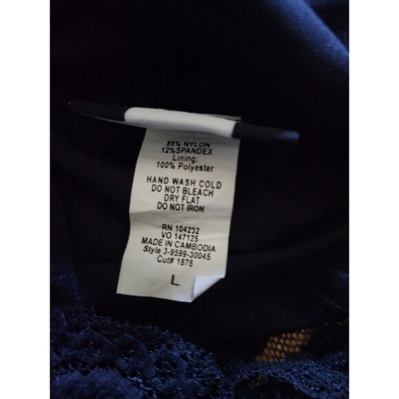 Studio 1940 Lace Babydoll  Y2K Wrap Top Womens L Black Whimsigoth Fairy Grunge - Picture 9 of 9